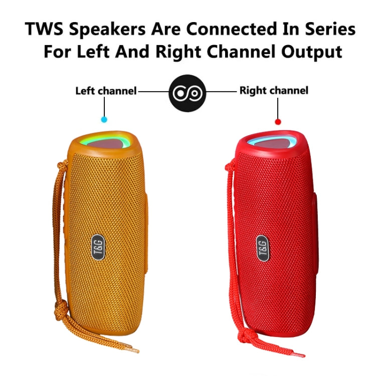 T&G TG344 Portable LED Light TWS Wireless Bluetooth Speaker(Orange)
