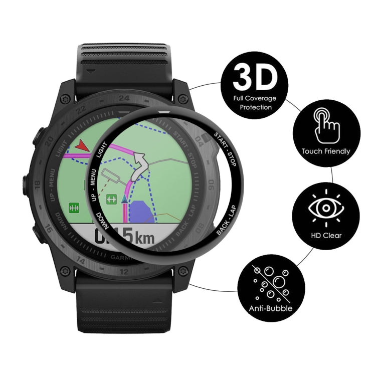 2 PCS Compatible with Garmin Tactix 7 / 7 Pro ENKAY 3D Full Coverage Soft PC Edge + PMMA HD Screen Watch Film