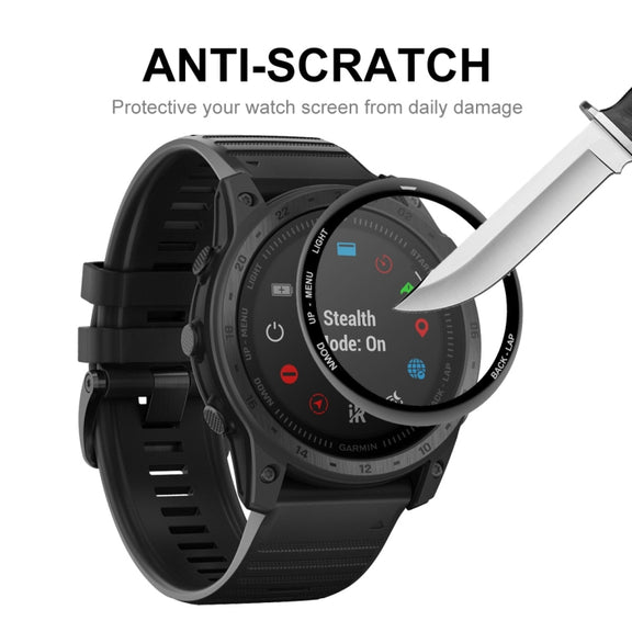 2 PCS Compatible with Garmin Tactix 7 / 7 Pro ENKAY 3D Full Coverage Soft PC Edge + PMMA HD Screen Watch Film