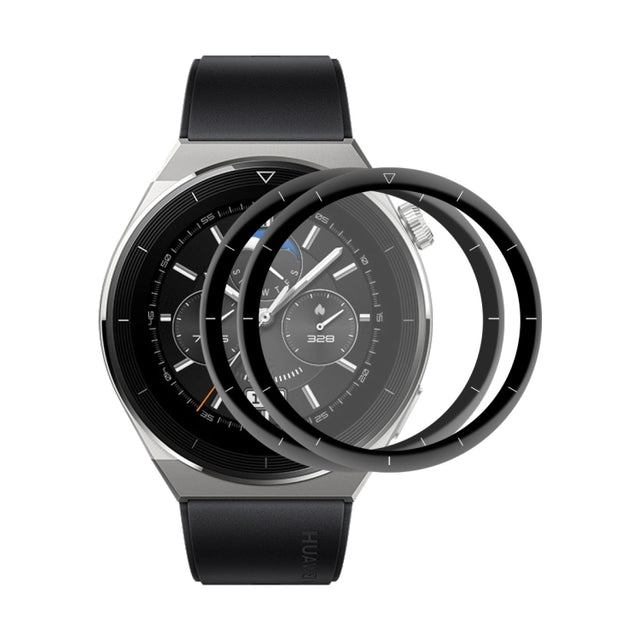 2 PCS For Huawei Watch GT 3 Pro 46mm ENKAY 3D Full Coverage Soft PC Edge + PMMA HD Screen Watch Film