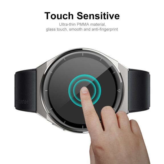 2 PCS For Huawei Watch GT 3 Pro 46mm ENKAY 3D Full Coverage Soft PC Edge + PMMA HD Screen Watch Film