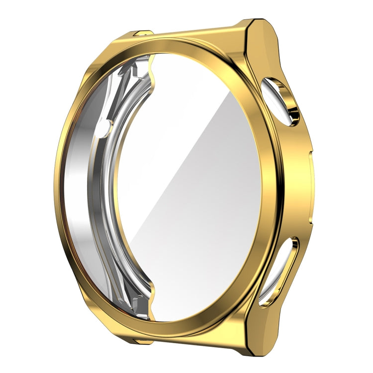 For Huawei Watch GT 3 Pro 46mm ENKAY Full Coverage Electroplated Soft TPU Case with Screen Protection(Golden)