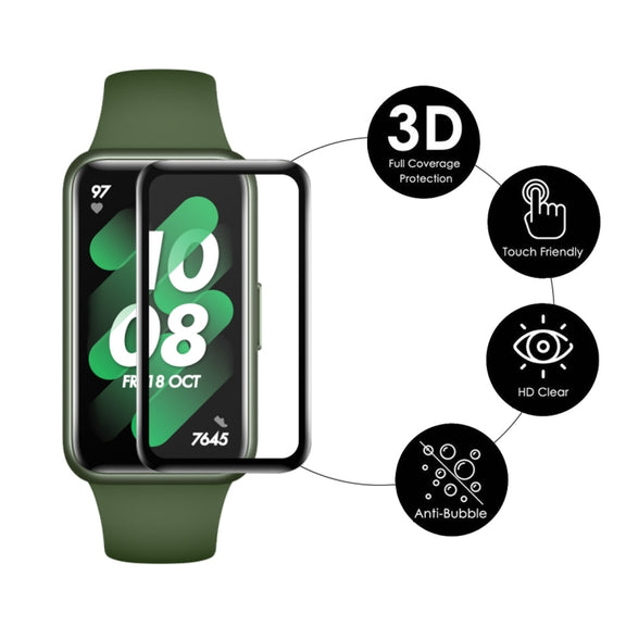 2 PCS For Huawei Band 7/6 / Honor Band 6 ENKAY 3D Full Coverage Soft PC Edge + PMMA HD Screen Watch Film