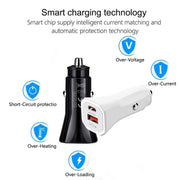 TE-P22 38W PD USB-C / Type-C + QC3. 0 USB Car Charger with 1m USB-C / Type-C to 8 Pin Data Cable(Black)