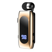 K55 Retractable Cable BT5.2 Smart In-ear Single Sports Earphone(Gold)