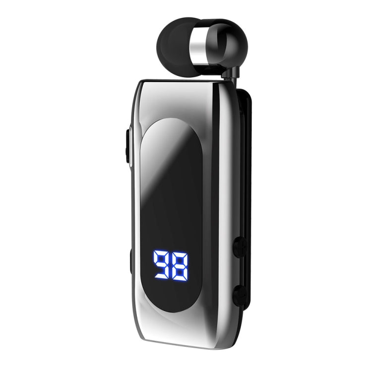 K55 Retractable Cable BT5.2 Smart In-ear Single Sports Earphone(Gray)