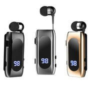 K55 Retractable Cable BT5.2 Smart In-ear Single Sports Earphone(Gold)