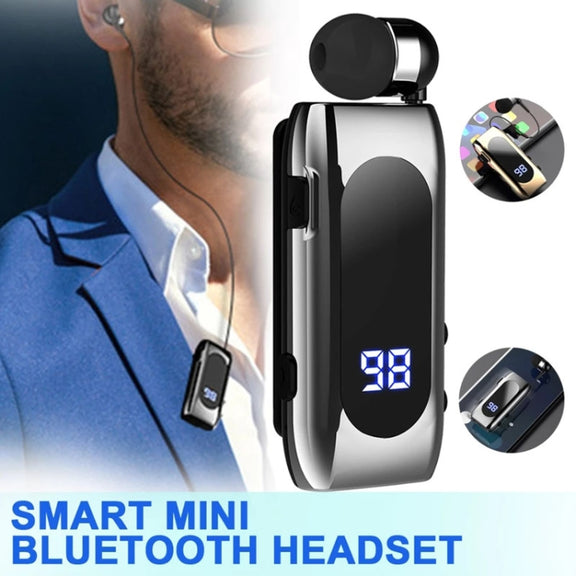 K55 Retractable Cable BT5.2 Smart In-ear Single Sports Earphone(Gold)
