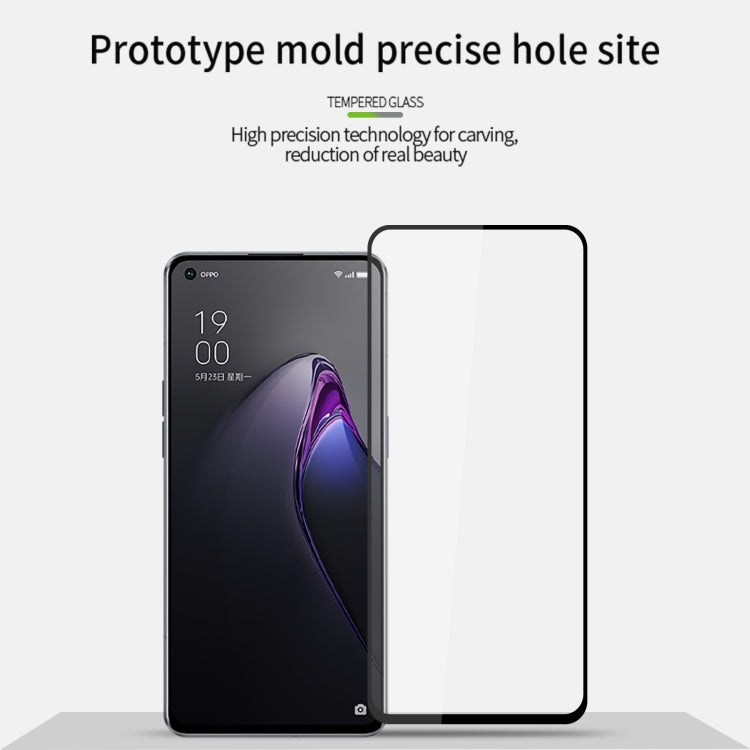 For OPPO Reno8 PINWUYO 9H 2.5D Full Screen Tempered Glass Film(Black)