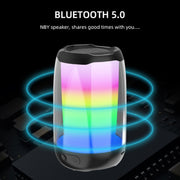 NBY8893 Pulsating Colorful Portable Stereo Bluetooth Speaker(White)