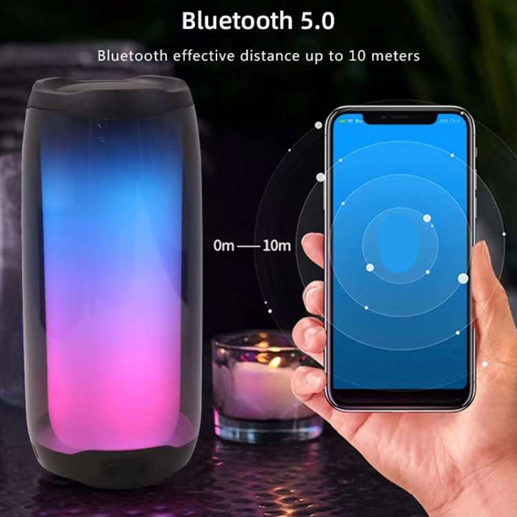 NBY 8892 LED IPX5 Water-resistant Portable Wireless Bluetooth Speaker(White)