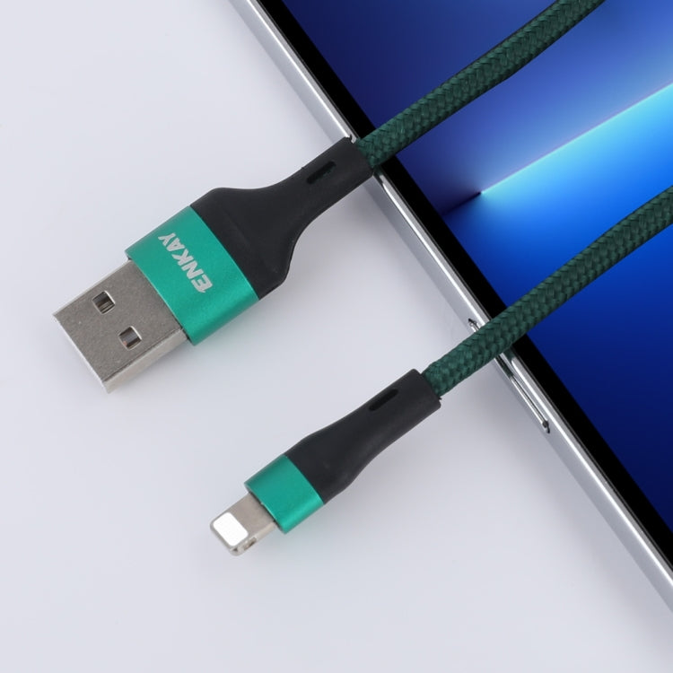 ENKAY ENK-CB118 1m USB 3.0 to 8 Pin 3A Fast Charging Sync Data Cable(Black)