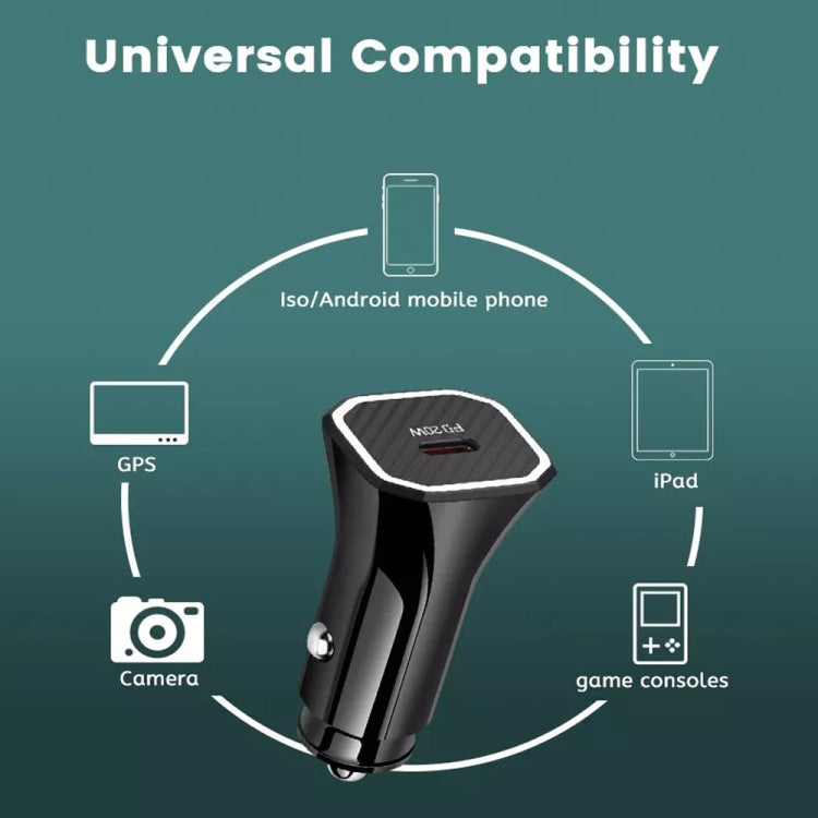 TE-P2 PD20W USB-C / Type-C Car Charger with Type-C to Type-C Data Cable(White)