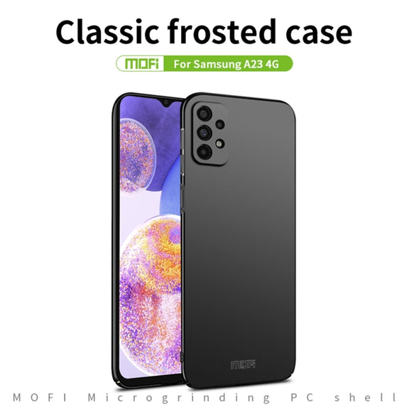 For Samsung Galaxy A23 4G MOFI Frosted PC Ultra-thin Hard Case(Black)