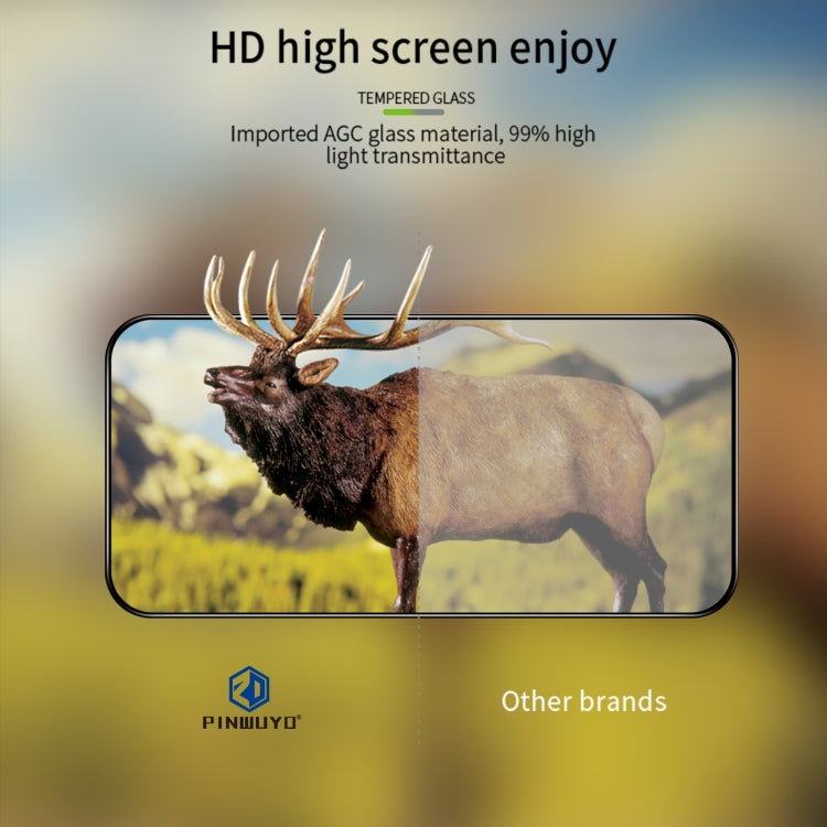 For iPhone 14 Pro PINWUYO 9H 3D Curved Full Explosion-proof Tempered Glass Film