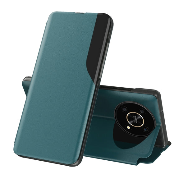 For Honor X9 4G / 5G 2022 / X30 / Magic4 Lite 5G Attraction Flip Holder Leather Phone Case(Green)
