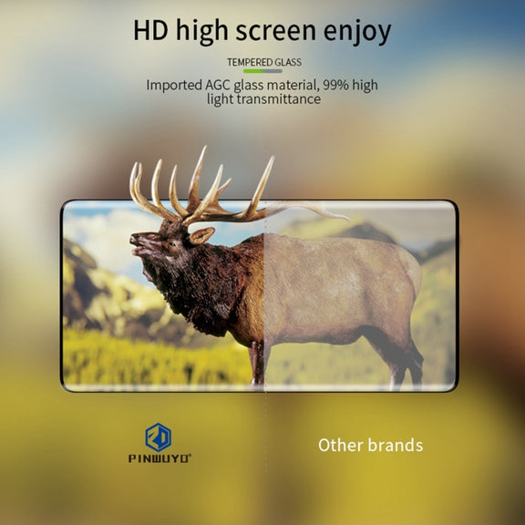 For Honor 70 PINWUYO 9H 3D Hot Bending Tempered Glass Film(Black)
