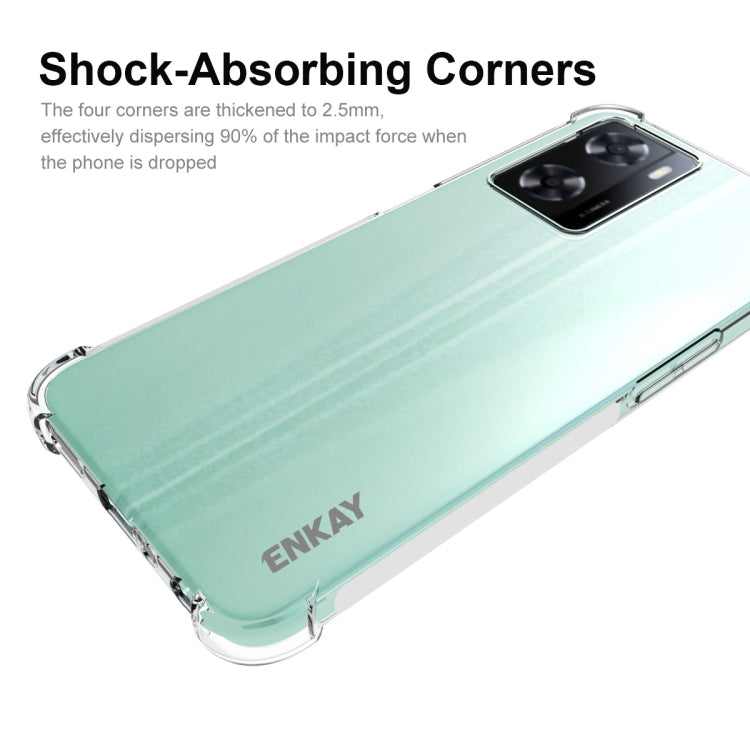 For OPPO A57 4G Global ENKAY Transparent TPU Shockproof Phone Case