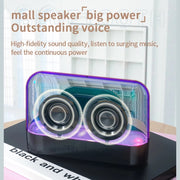 K9 Transparent RGB Portable Wireless Bluetooth Speaker Support AUX FM TF Card(White)