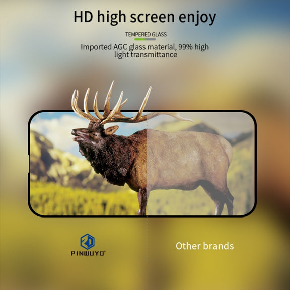 For iPhone 14 PINWUYO 9H 2.5D Full Screen Tempered Glass Film(Black)