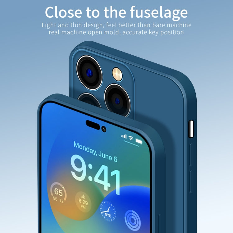 For iPhone 14 Pro PINWUYO Sense Series Liquid Silicone TPU Phone Case(Blue)