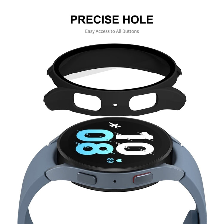 For Samsung Galaxy Watch5 40mm ENKAY Hat-Prince Full Coverage PC Frame + 9H Tempered Glass Case(Deep Green)