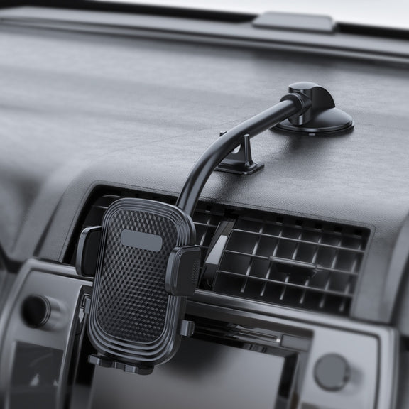 A190+X51 Car Phone Holder Dashboard Windshield Sucker Mount Bendable Long Arm Stand