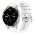 Compatible with Garmin Venu 2S 18mm Solid Color Silicone Watch Band(White) - Watch Bands by PMC TechLife | Online Shopping South Africa | PMC TechLife | Buy Now Pay Later Mobicred