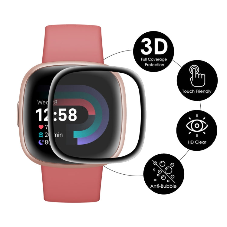 10 PCS For Fitbit Versa 4 / Sense 2 ENKAY 3D Full Coverage Soft PC Edge + PMMA HD Screen Protector Film