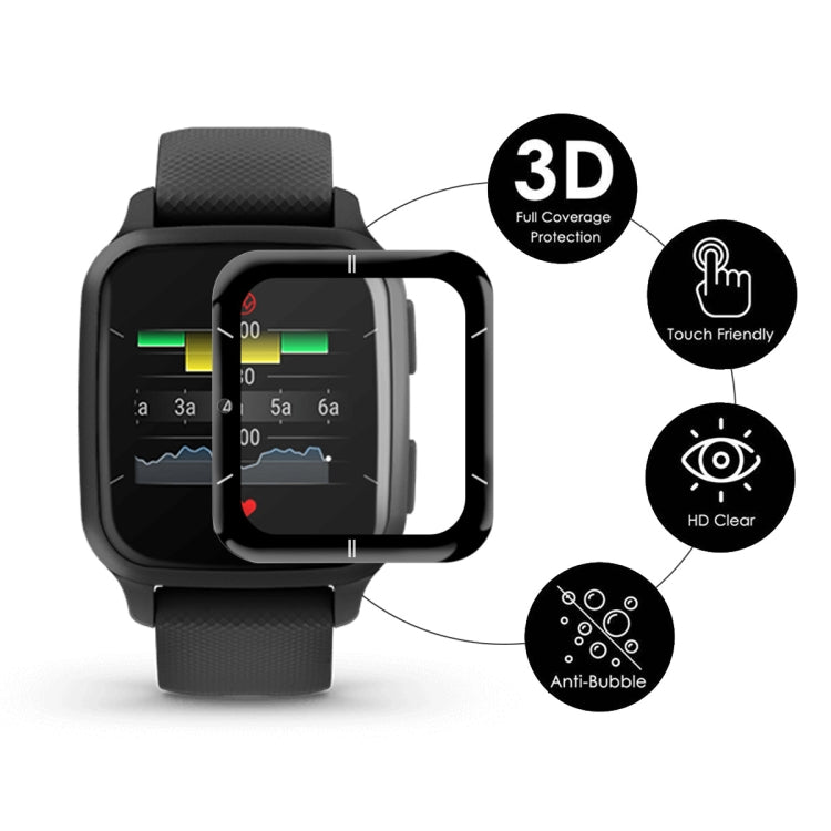 2 PCS Compatible with Garmin Venu SQ 2 ENKAY 3D Full Coverage Soft PC Edge + PMMA HD Screen Protector Film(Sport Version)