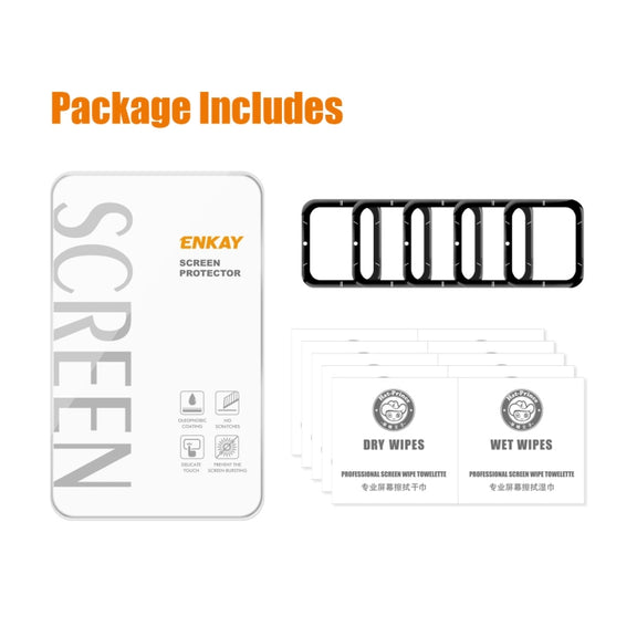 5 PCS Compatible with Garmin Venu SQ 2 ENKAY 3D Full Coverage Soft PC Edge + PMMA HD Screen Protector Film(Sport Version)