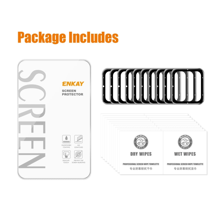 10 PCS Compatible with Garmin Venu SQ 2 ENKAY 3D Full Coverage Soft PC Edge + PMMA HD Screen Protector Film(Music Version)