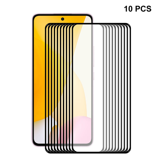10 PCS For Xiaomi 12 Lite ENKAY Full Glue 0.26mm 9H 2.5D Tempered Glass Full Film