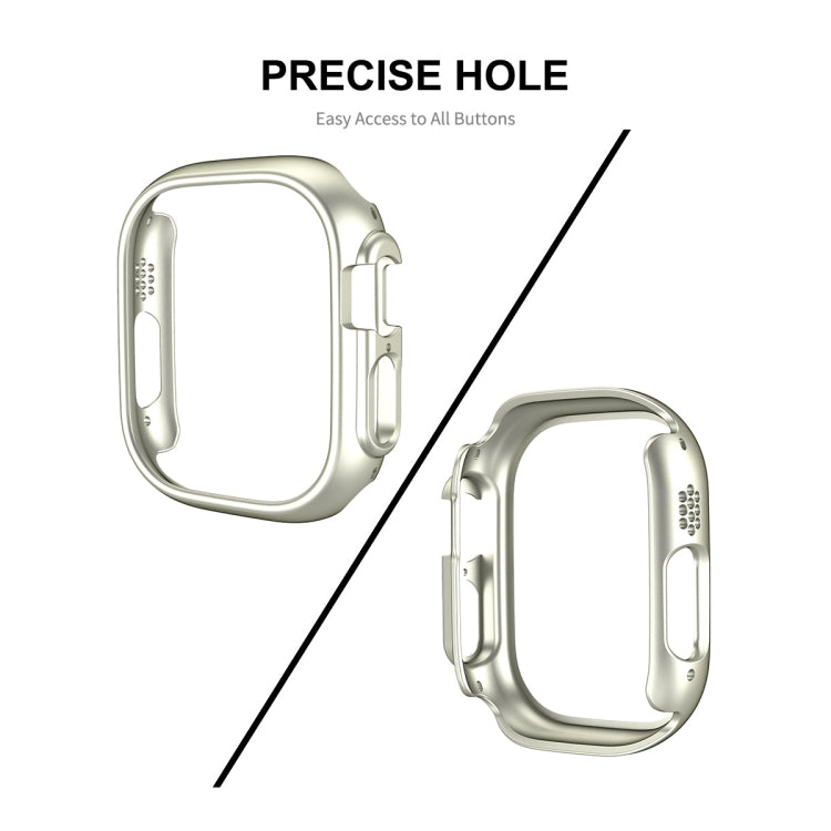 For Apple Watch Ultra / Ultra 2 49mm ENKAY 2 in 1 PC Case + Full Coverage 9H Tempered Glass Film(Silver) - Watch Cases by ENKAY