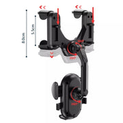 R004 Rearview Mirror 360 Rotatable Retractable Car Phone Holder