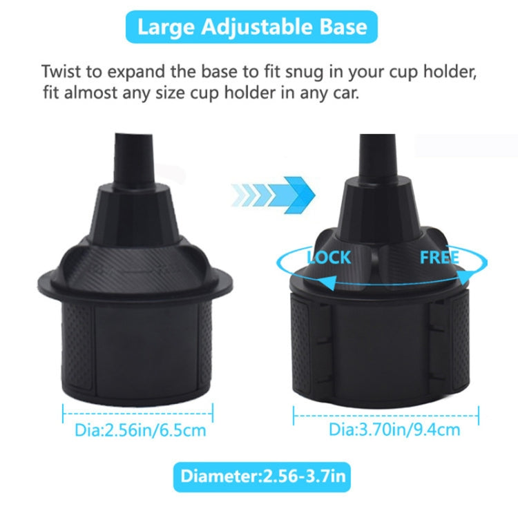 X033 360 Degree Car Phone Mount Adjustable Gooseneck Cup Holder