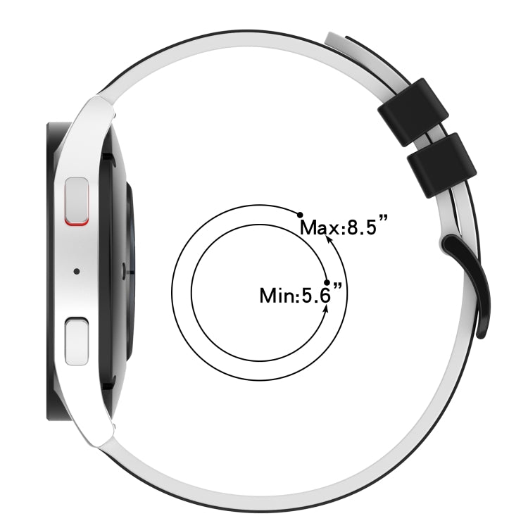 For Xiaomi MI Watch S1 22mm Two-Color Silicone Watch Band(Black+Red)