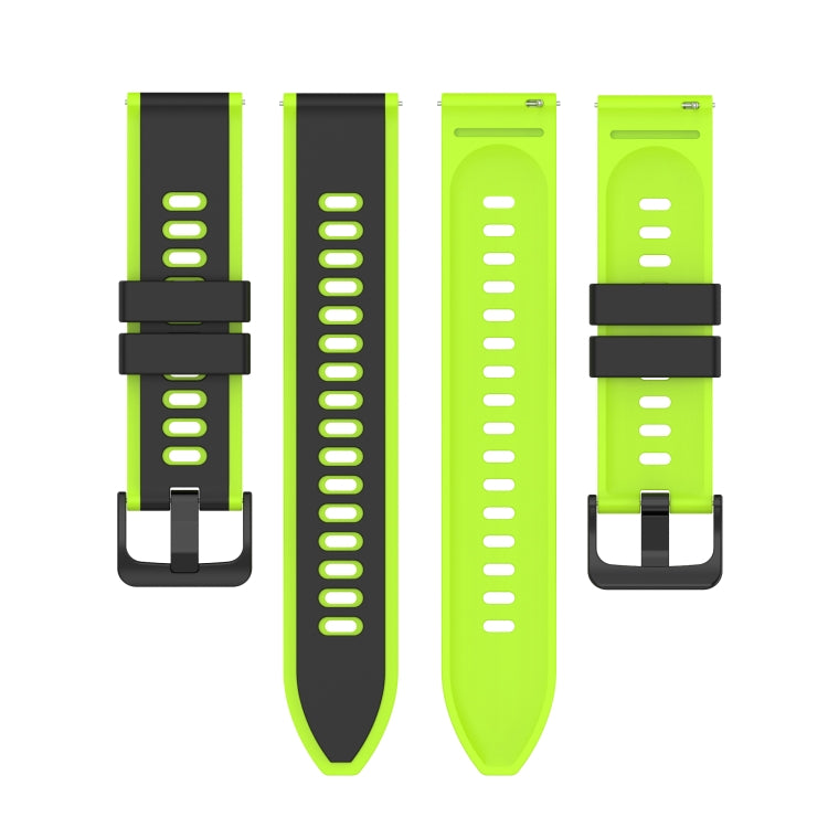 For Xiaomi MI Watch S1 22mm Two-Color Silicone Watch Band(Pink+White)