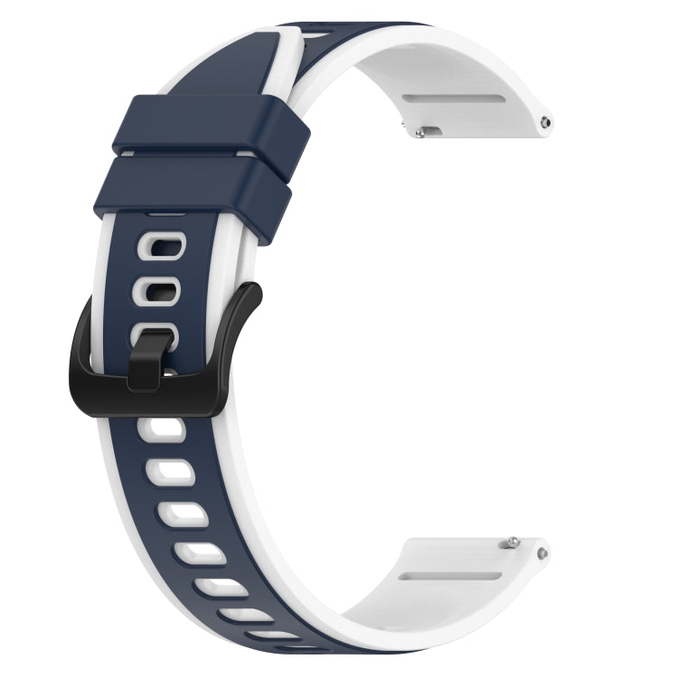 For Xiaomi MI Watch Color 22mm Two-Color Silicone Watch Band(Midnight Blue + White)