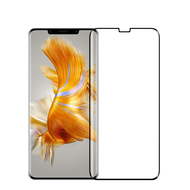 For Huawei Mate 50 Pro PINWUYO 9H 3D Hot Bending Tempered Glass Film(Black)