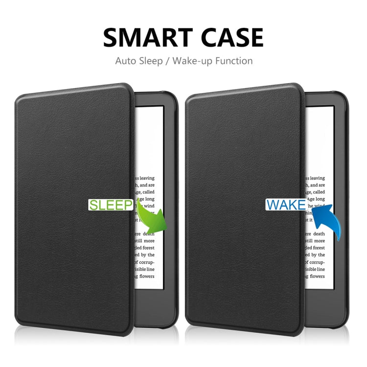 For Amazon Kindle 2022 Gen11 ENKAY Custer Texture Leather Smart Case(Black)