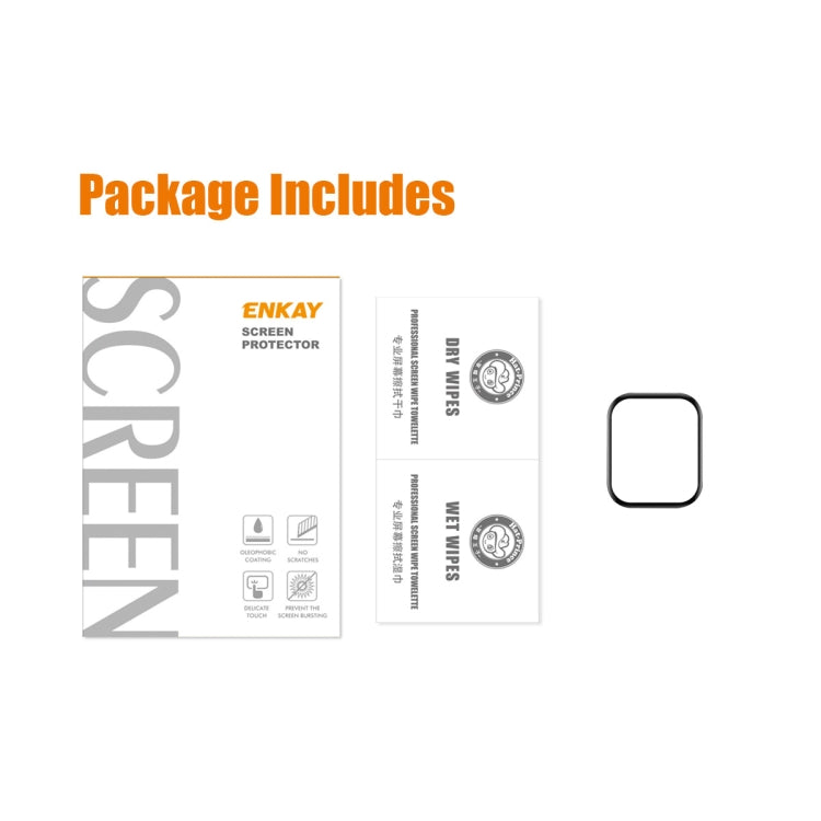 1pcs For Amazfit GTS 4 ENKAY 3D Full Coverage Soft PC Edge + PMMA HD Screen Protector Film