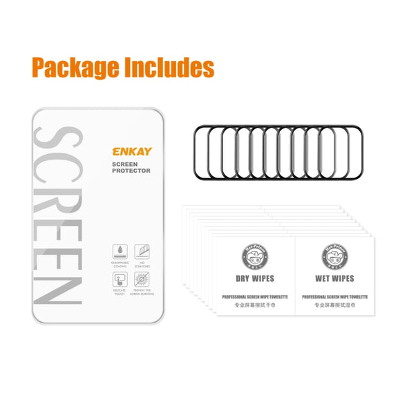 10pcs For Amazfit GTS 4 ENKAY 3D Full Coverage Soft PC Edge + PMMA HD Screen Protector Film