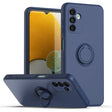 Ring Kickstand Silicone Phone Case For Samsung Galaxy A14 5G(Dark Blue) - Galaxy Phone Cases by PMC TechLife | Online Shopping South Africa | PMC TechLife