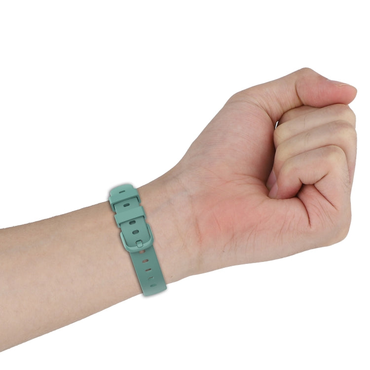 For Fitbit Inspire 3 Solid Color Silicone Watch Band, Size:L(Purple)