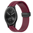 Compatible with Garmin Vivomove Sport 20mm Solid Color Magnetic Clasp Silicone Watch Band(Wine Red) - free shipping - PMC TechLife - Order now!