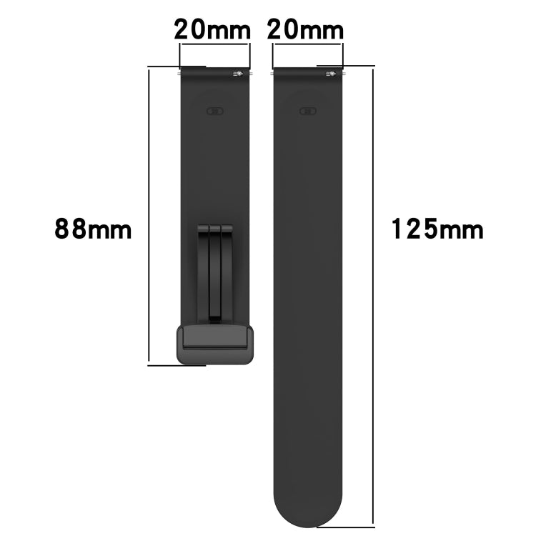 Compatible with Garmin Compatible witherunner 158 20mm Solid Color Magnetic Clasp Silicone Watch Band(Teal)