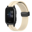 Compatible with Garmin Venu Sq 2 Music 20mm Solid Color Magnetic Clasp Silicone Watch Band(Beige) - free shipping - PMC TechLife - Order now!