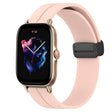 For Amazfit 3 22mm Solid Color Magnetic Clasp Silicone Watch Band(Pink) - free shipping - PMC TechLife - Order now!