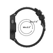 Compatible with Garmin Compatible witherunner 735 / 735XT Two-Color Silicone Watch Band(Black+Grey)